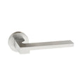 Atlantic Handles Satin Chrome Forme Ginevra Designer Lever on Minimal Round Rose