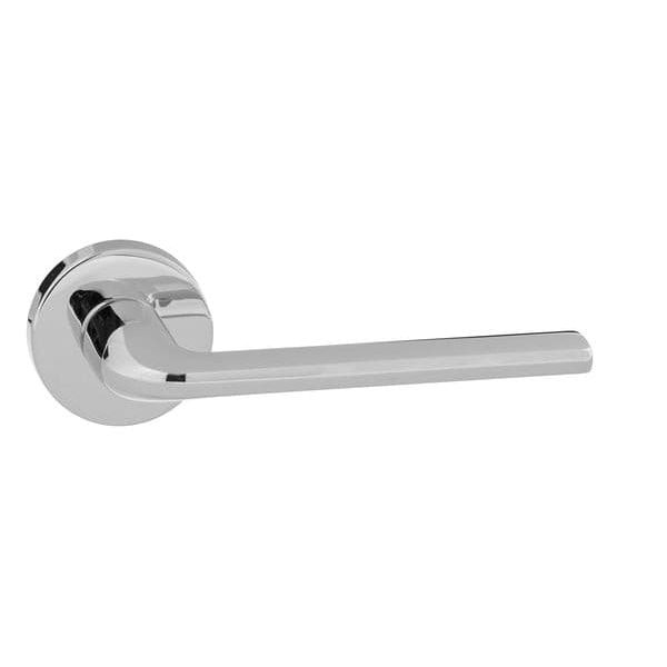 Atlantic Handles Polished Chrome Forme Milly Designer Lever on Minimal Round Rose
