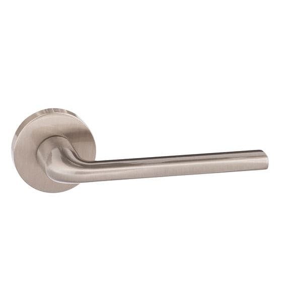 Atlantic Handles Satin Nickel Forme Milly Designer Lever on Minimal Round Rose