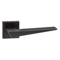 Atlantic Handles Matt Black Forme Naxos Designer Lever on Minimal Square Rose