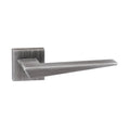Atlantic Handles Urban Graphite Forme Naxos Designer Lever on Minimal Square Rose