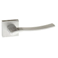 Atlantic Handles Satin Chrome Forme Olimpia Designer Lever on Minimal Square Rose