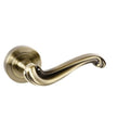 Atlantic Handles Antique Brass Old English Colchester Lever on Round Rose