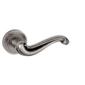Atlantic Handles Distressed Silver Old English Colchester Lever on Round Rose