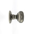 Atlantic Cupboard Knob Distressed Silver Old English Harrogate Solid Brass Mushroom Mortice Knob on Concealed Fix Rose