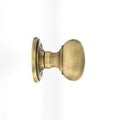 Atlantic Cupboard Knob Matt Antique Brass Old English Harrogate Solid Brass Mushroom Mortice Knob on Concealed Fix Rose