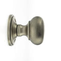 Atlantic Cupboard Knob Matt Gun Metal Old English Harrogate Solid Brass Mushroom Mortice Knob on Concealed Fix Rose