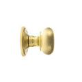 Atlantic Cupboard Knob Satin Brass Old English Harrogate Solid Brass Mushroom Mortice Knob on Concealed Fix Rose