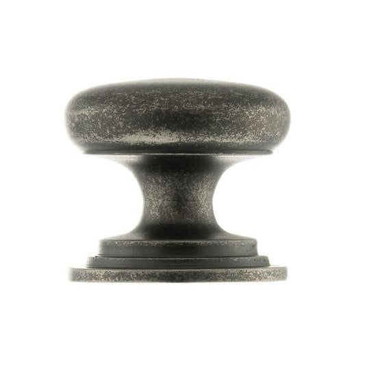 Atlantic Cupboard Knob Distressed Silver Old English Lincoln Solid Brass Victorian Cabinet Knob 32mm on Concealed Fix