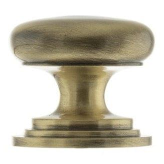 Atlantic Cupboard Knob Antique Brass Old English Lincoln Solid Brass Victorian Cabinet Knob 38mm on Concealed Fix