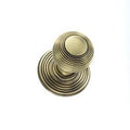 Atlantic Knobs Antique Brass Old English Ripon Solid Brass Reeded Mortice Knob on Concealed Fix Rose