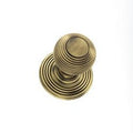 Atlantic Knobs Matt Antique Brass Old English Ripon Solid Brass Reeded Mortice Knob on Concealed Fix Rose