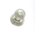 Atlantic Knobs Polished Nickel Old English Ripon Solid Brass Reeded Mortice Knob on Concealed Fix Rose