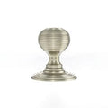 Atlantic Knobs Satin Nickel Old English Ripon Solid Brass Reeded Mortice Knob on Concealed Fix Rose