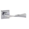 Atlantic Handles Polished Chrome Senza Pari Guido Designer Lever on Flush Square Rose