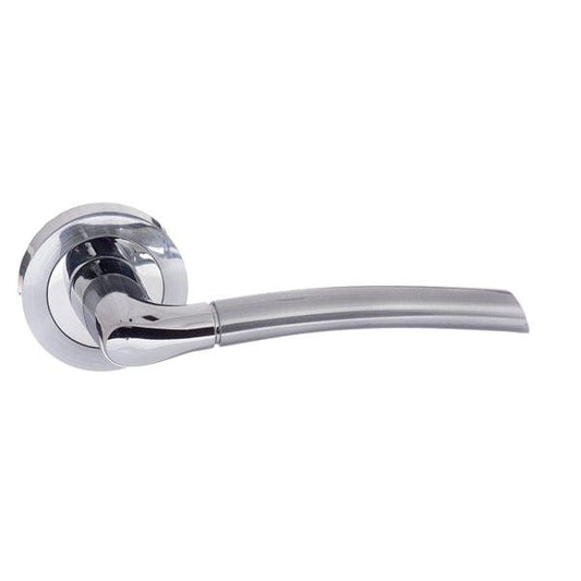 Atlantic Handles Satin Chrome/Polished Chrome STATUS Indiana Lever on Round Rose