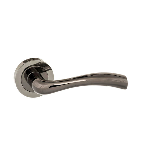 Atlantic Handles Black Nickel STATUS Texas Lever on Round Rose