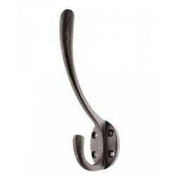 Atlantic Coat & Hat Hooks Distressed Silver Traditional Solid Brass Hat & Coat Hook