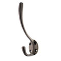 Atlantic Coat & Hat Hooks Matt Gun Metal Traditional Solid Brass Hat & Coat Hook