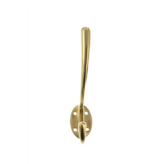 Atlantic Coat & Hat Hooks Polished Brass Traditional Solid Brass Hat & Coat Hook