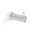 Alexander & Wilks Brunel Reeded Coat Hook in polished silver finish, featuring a cylindrical shape with reeded texture and a single protruding hook for hanging items.