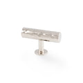 Alexander & Wilks Leila Hammered T-Bar Knob in a polished finish, featuring a textured cylindrical design mounted on a circular base.