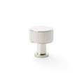 Lucia Reeded Cupboard Knob Polished Nickel 29mm