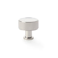 Lucia Reeded Cupboard Knob Polished Nickel 35mm