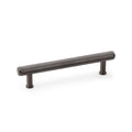 Crispin Knurled T-Bar Cupboard Pull Handle Dark Bronze PVD 128mm Love Handles uk