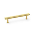 Crispin Knurled T-Bar Cupboard Pull Handle Satin Brass PVD 128mm Love Handles uk