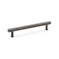 Crispin Knurled T-Bar Cupboard Pull Handle Dark Bronze PVD 160mm Love Handles uk