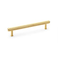 Crispin Knurled T-Bar Cupboard Pull Handle Satin Brass PVD 160mm Love Handles uk