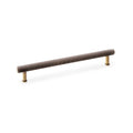 Crispin Knurled T-Bar Cupboard Pull Handle Antique Brass 224mm Love Handles uk