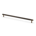 Crispin Knurled T-Bar Cupboard Pull Handle Antique Brass 448mm Love Handles uk