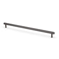 Crispin Knurled T-Bar Cupboard Pull Handle Dark Bronze PVD 448mm Love Handles uk