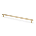Crispin Knurled T-Bar Cupboard Pull Handle Satin Brass PVD 448mm Love Handles uk