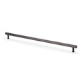 Crispin Reeded T-Bar Cupboard Pull Handle Dark Bronze PVD 448mm