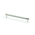Brunel Knurled T-Bar Cupboard Pull Handle Satin Nickel 192mm