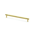 Brunel Knurled T-Bar Cupboard Pull Handle Satin Brass PVD 224mm