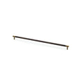 Brunel Knurled T-Bar Cupboard Pull Handle Antique Brass 448mm