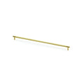 Brunel Knurled T-Bar Cupboard Pull Handle Satin Brass PVD 448mm
