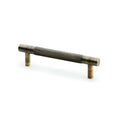 Brunel Knurled T-Bar Cupboard Pull Handle Antique Brass 96mm