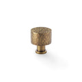 Leila Hammered Cupboard Knob Antique Brass 30mm