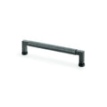 Alexander & Wilks Camille Knurled Cupboard Pull Handle in a textured dark finish, featuring a rectangular shape and cylindrical ends for attachment.