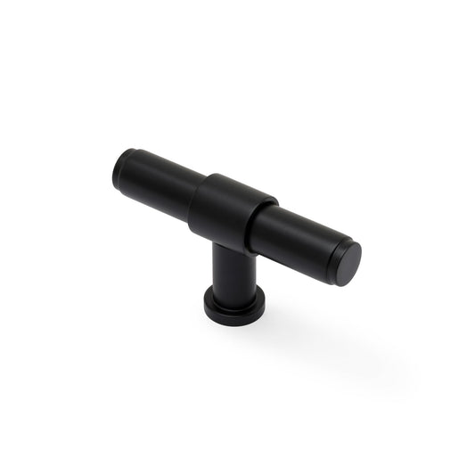 Kingston Knurled T-Bar Cupboard Knob Black