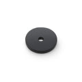 Alexander & Wilks Circular Backplate in black, featuring a circular design with a central hole, made of durable material for wall fixture applications.