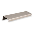 Alexander & Wilks Tilly Finger Pull in brushed nickel finish, featuring a simple and sleek design with an open-ended style, suitable for cabinetry and furniture applications.