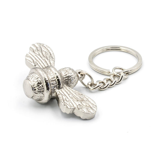 Brass bee Bumblebee Keyring | Double Sided - Brass bee