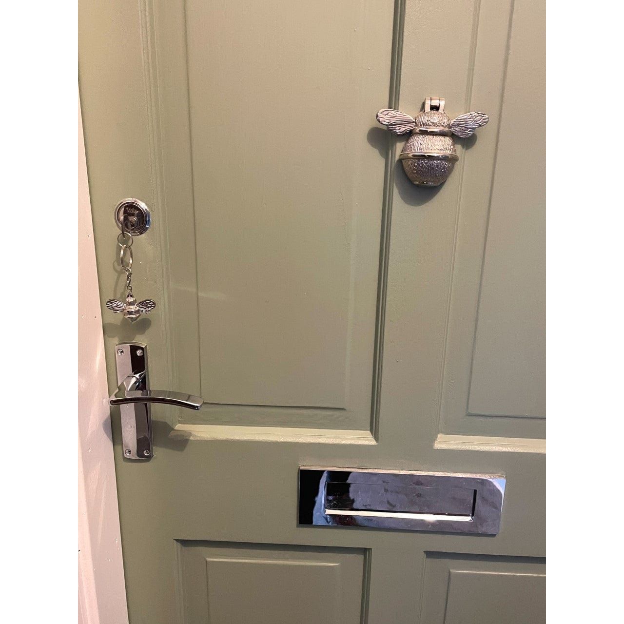 Brass bee Bumble bee Keyring - Brass bee