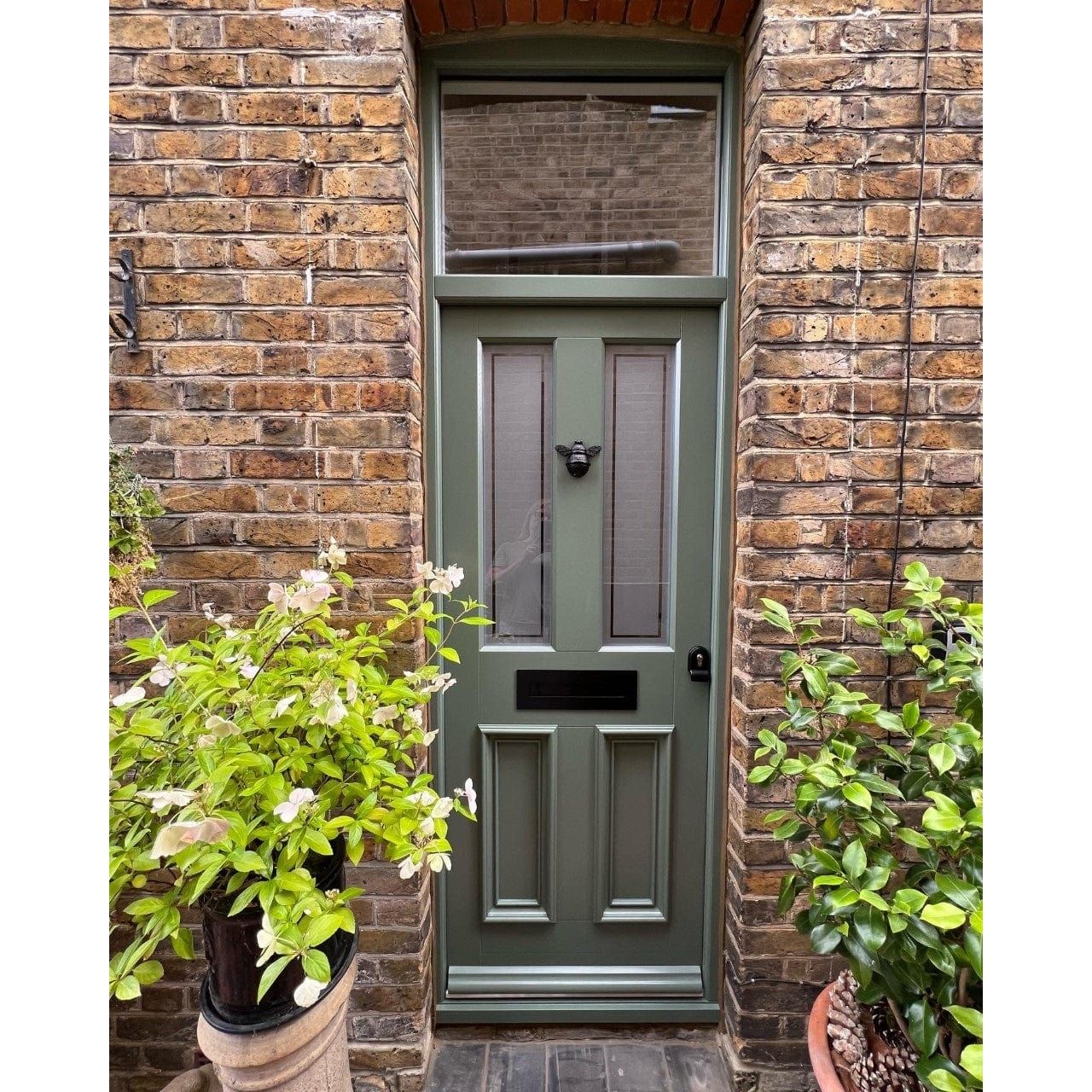 Brass Bee Door Knocker - Black Finish - Brass bee